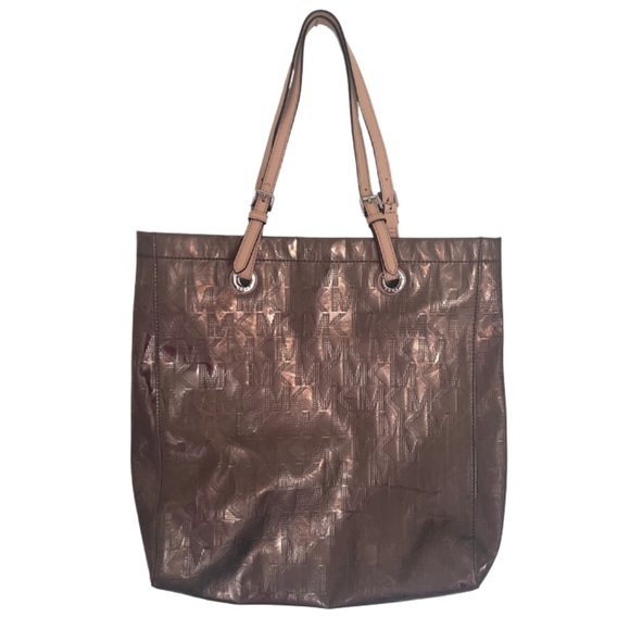 MK (inspired) TOTE BAG IN BRONZE AND TAN - Picture 2 of 7